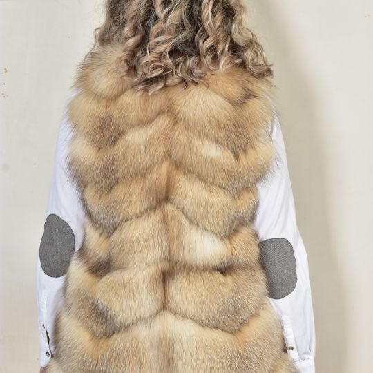 Light Pink Fox Fur Vest