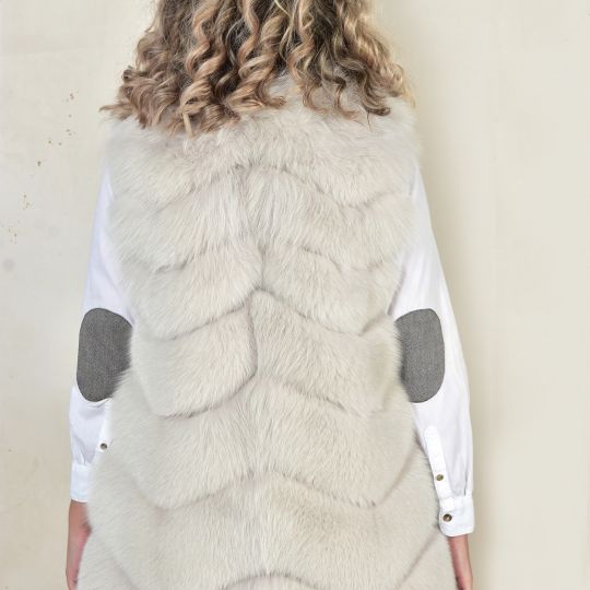 Light Pink Fox Fur Vest