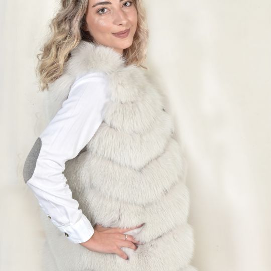 Light Pink Fox Fur Vest