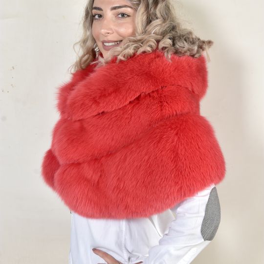 Light Pink Fox Fur Vest