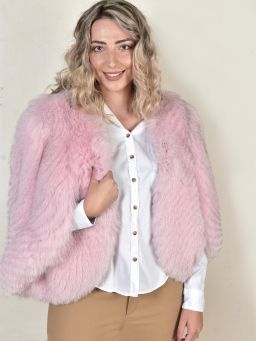 Light Pink Fox Fur Vest