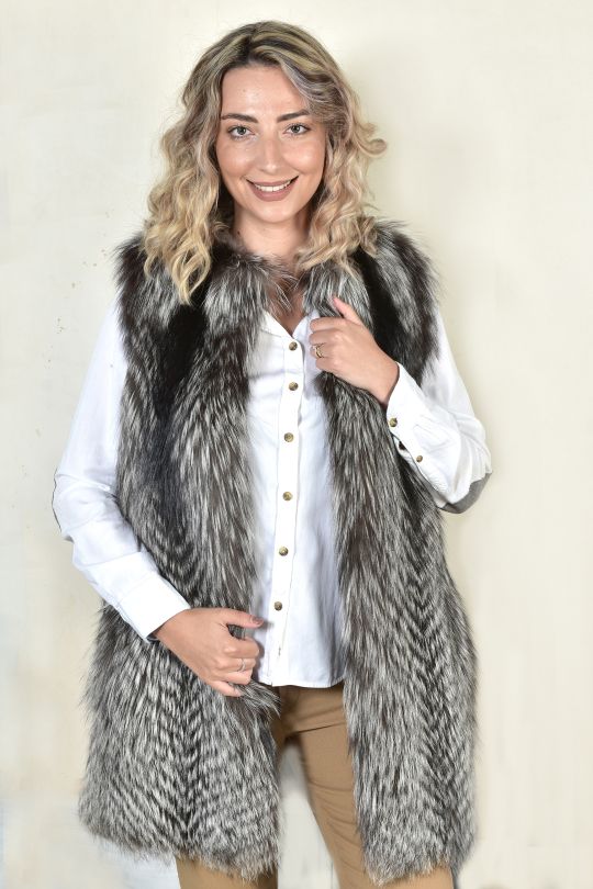 Light Pink Fox Fur Vest