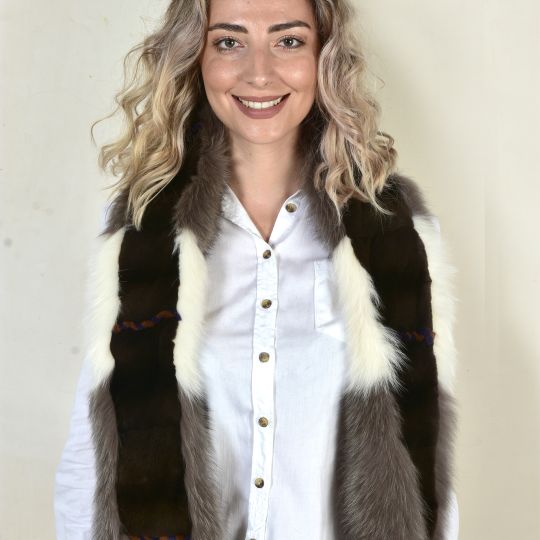 Light Pink Fox Fur Vest