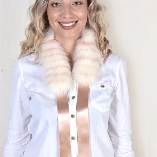 Light Pink Fox Fur Vest