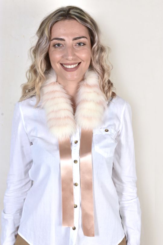 Light Pink Fox Fur Vest