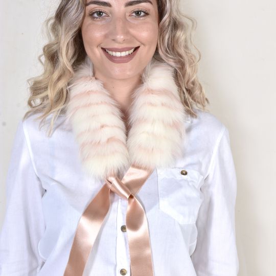 Light Pink Fox Fur Vest