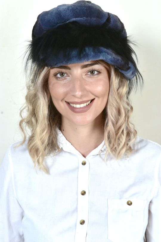 blue mink hat