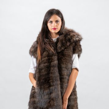 Light Pink Fox Fur Vest