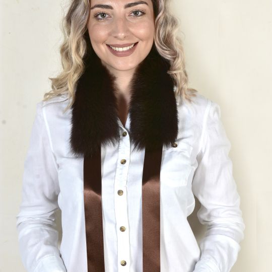 The Dark Brown Fox Fur Neckband