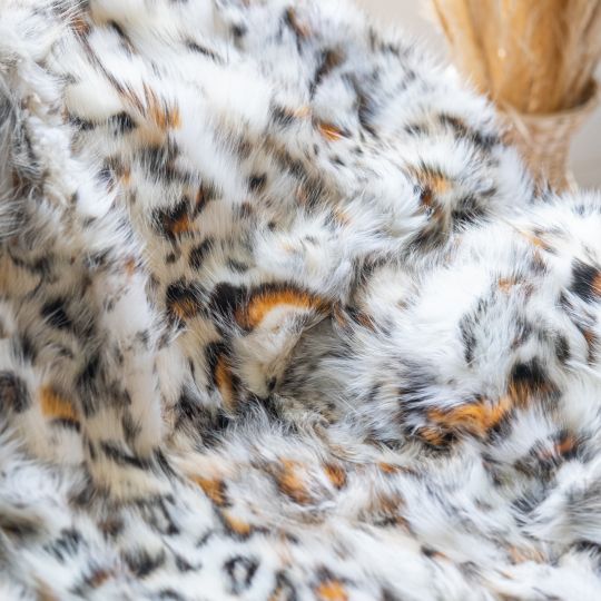 Shadow Fox Fur Throw Blanket