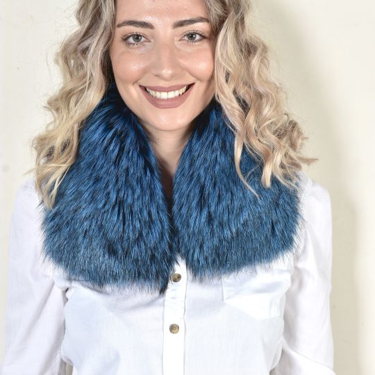 Special Turquoise Fox Fur Collar