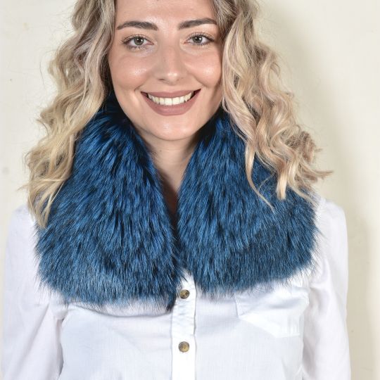 Special Turquoise Fox Fur Collar