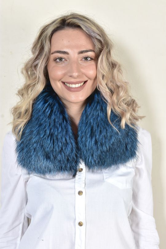 Special Turquoise Fox Fur Collar