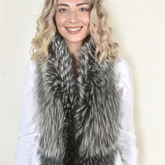 Special Turquoise Fox Fur Collar