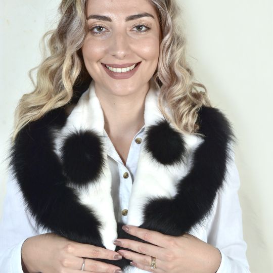 Special Turquoise Fox Fur Collar