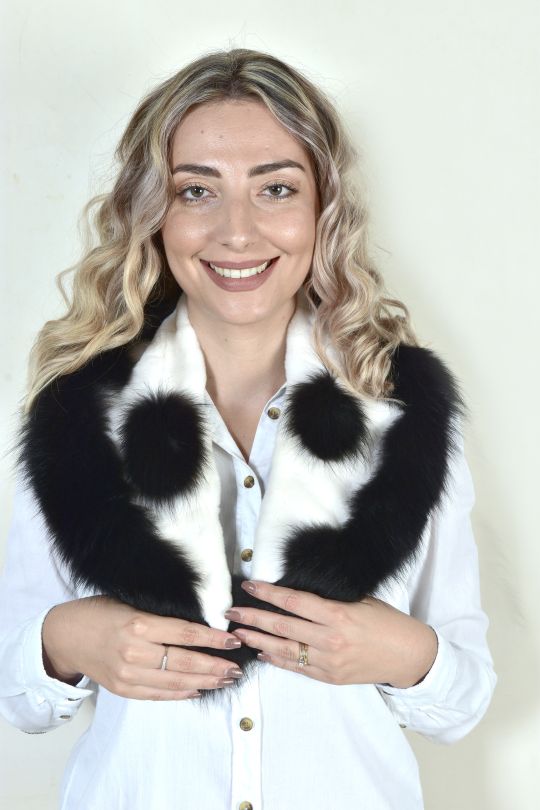 Special Turquoise Fox Fur Collar