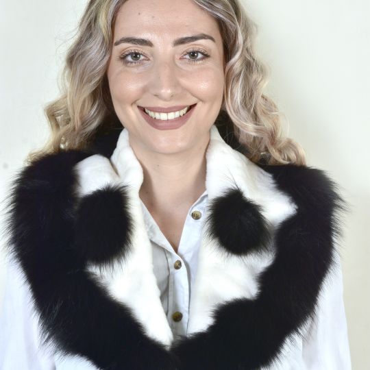 Special Turquoise Fox Fur Collar