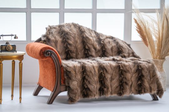 Sable Fur Throw Blanket