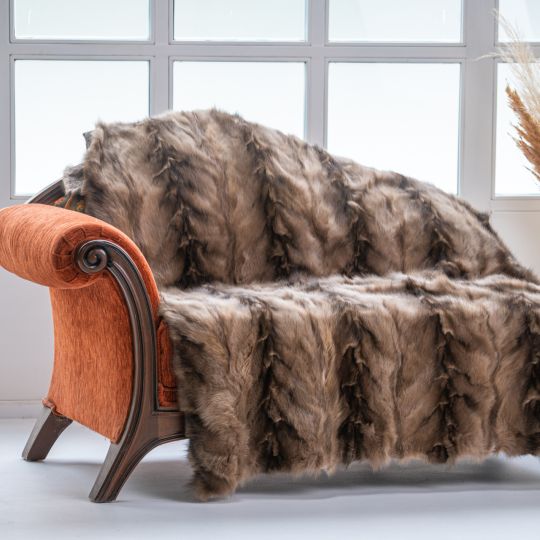 Sable Fur Throw Blanket