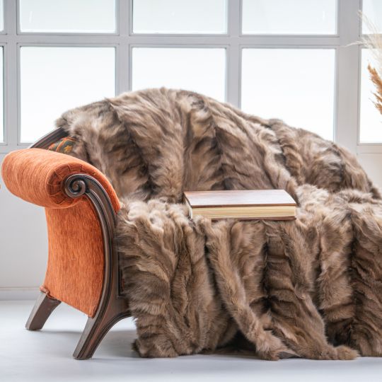 Sable Fur Throw Blanket