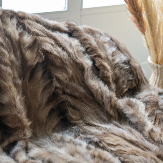 Sable Fur Throw Blanket