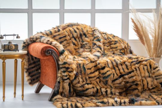 Sable Fur Throw Blanket