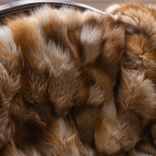 Crystal Fox Fur Throw Blanket