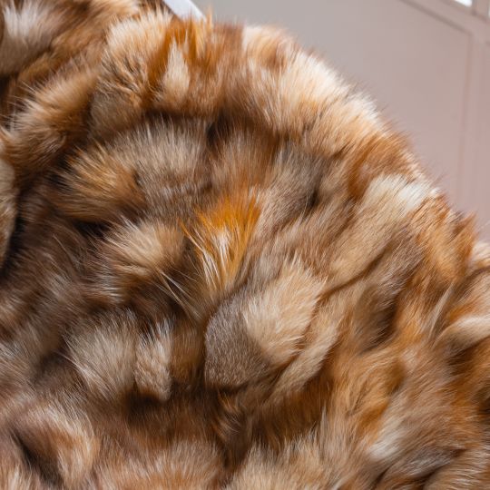 Crystal Fox Fur Throw Blanket