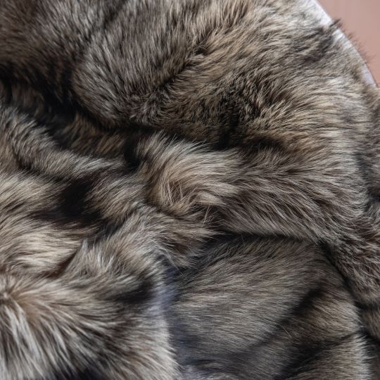 Natural Lynx Fur Throw Blanket