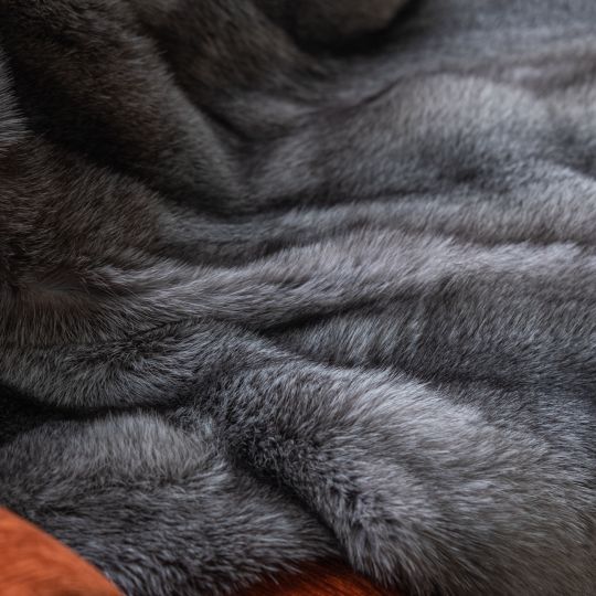 Natural Lynx Fur Throw Blanket