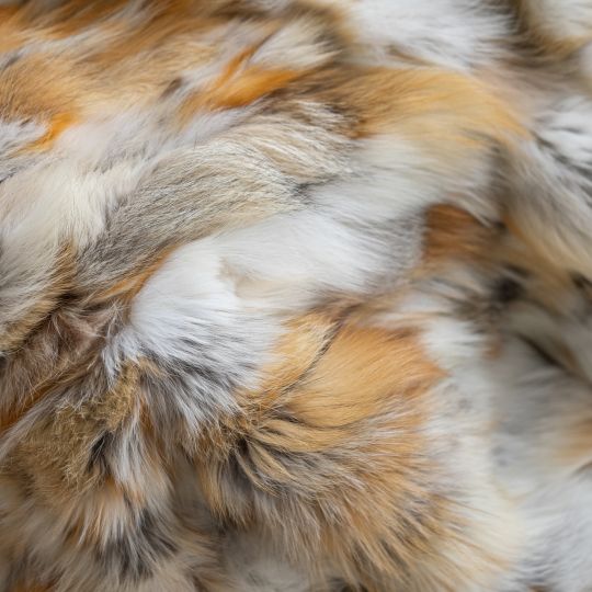 Red Fox Fur Throw Blanket