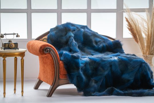 North America Coyote/Fur Throw Blanket