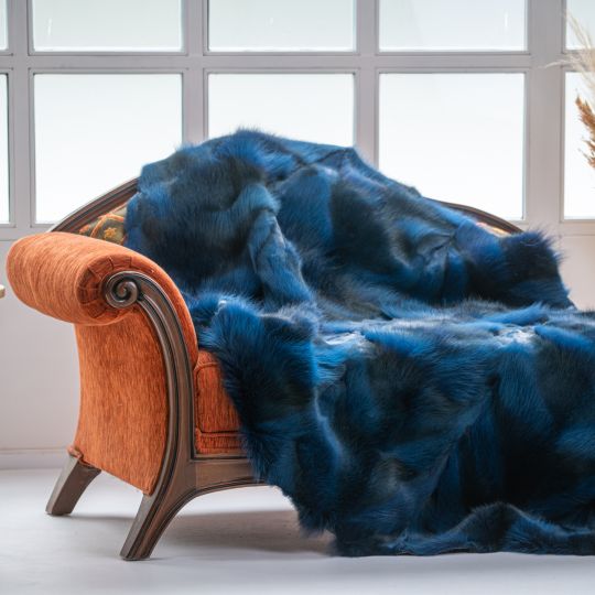 North America Coyote/Fur Throw Blanket