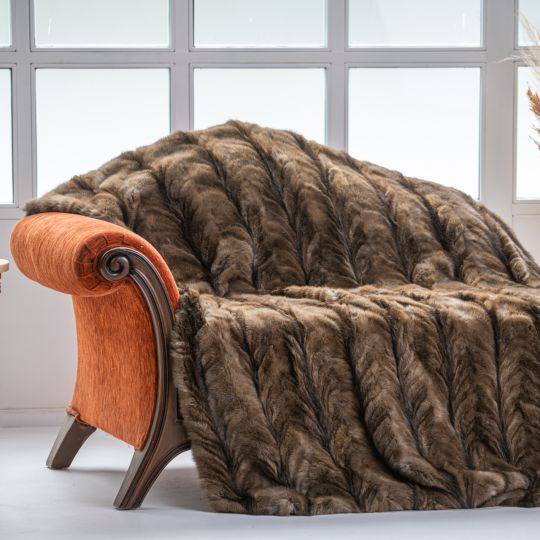 Russian Sable Fur Throw Blanket