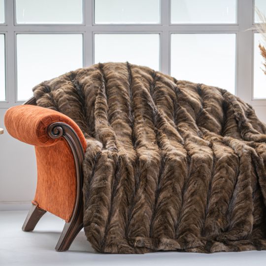 Russian Sable Fur Throw Blanket