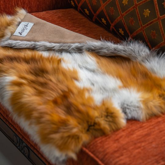 North America/Red Fox Fur Small Blanket