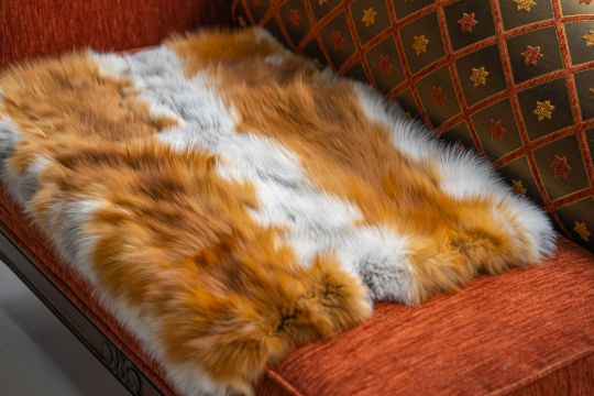 North America/Red Fox Fur Small Blanket