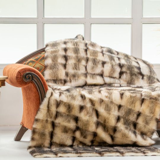 Golden Island Fox/Fur Throw Blanket