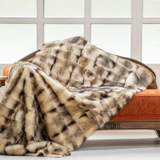 Golden Island Fox/Fur Throw Blanket