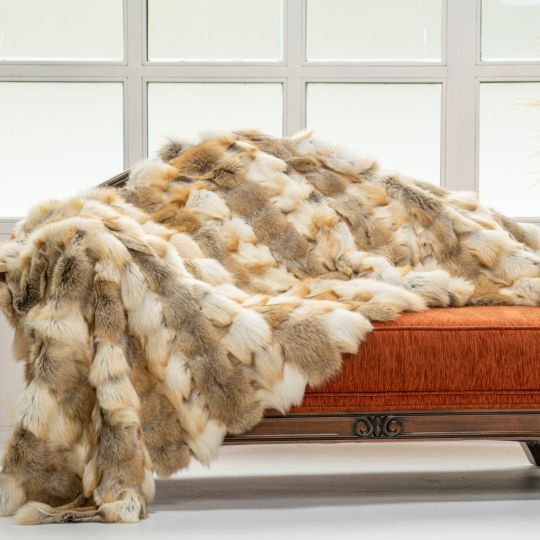 Golden Island Fox/Fur Throw Blanket