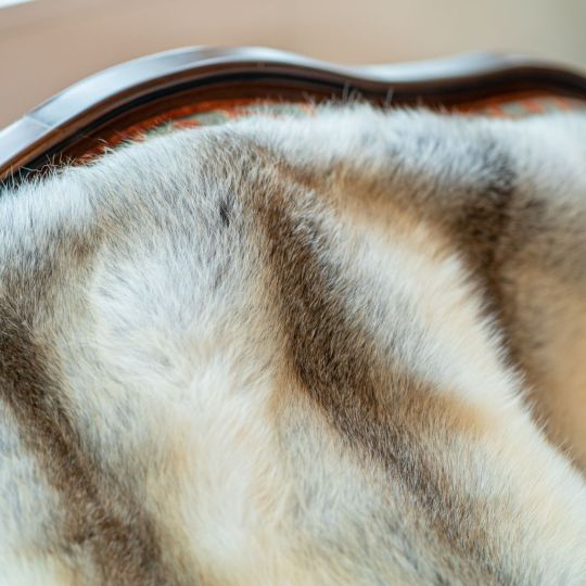 Fawn Light Fox Fur Blanket