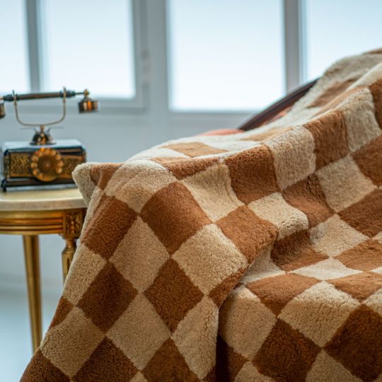 Sheepskin Throw Blanket