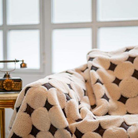 Genuine Sheepskin Throw Blanket