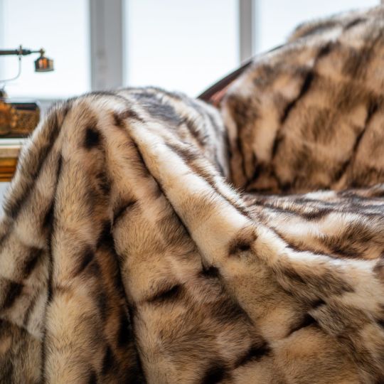 Golden Island Fox/Fur Throw Blanket