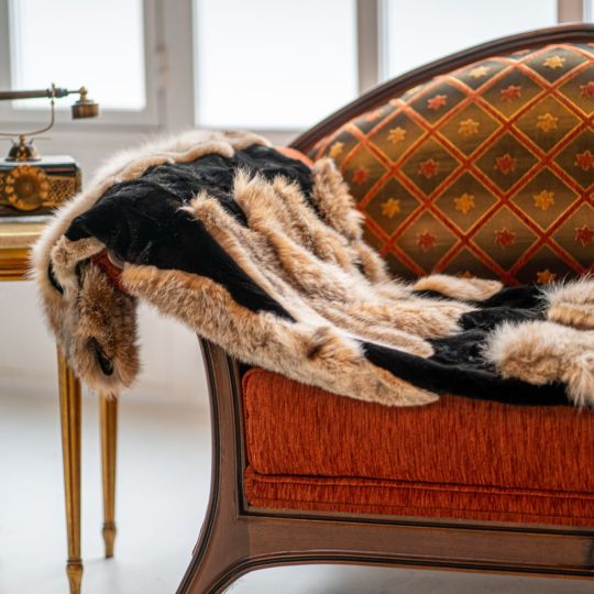 Golden Island Fox/Fur Throw Blanket