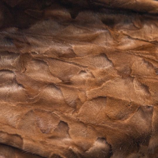 Brown Frost Fox Fur Throw Blanket