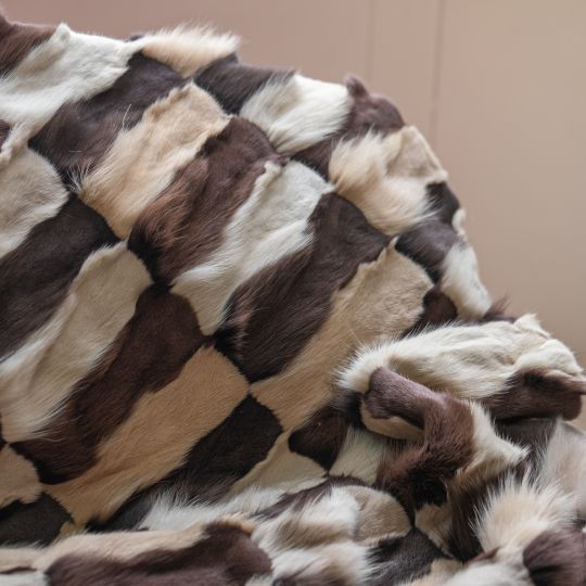 Fox Fur Throw Small Blanket or Carpet