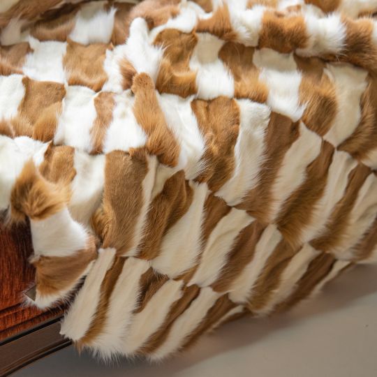 Fox Fur Throw Small Blanket or Carpet