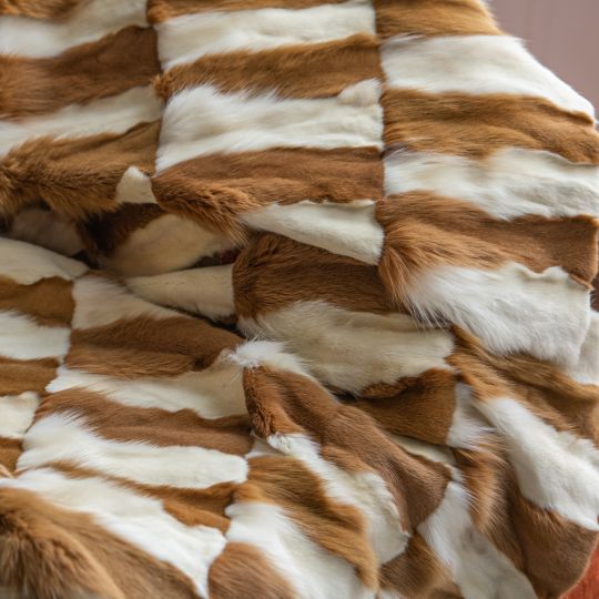 Fox Fur Throw Small Blanket or Carpet