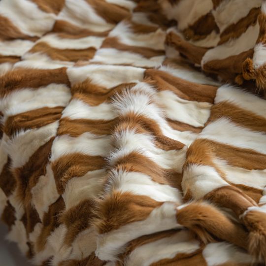 Fox Fur Throw Small Blanket or Carpet